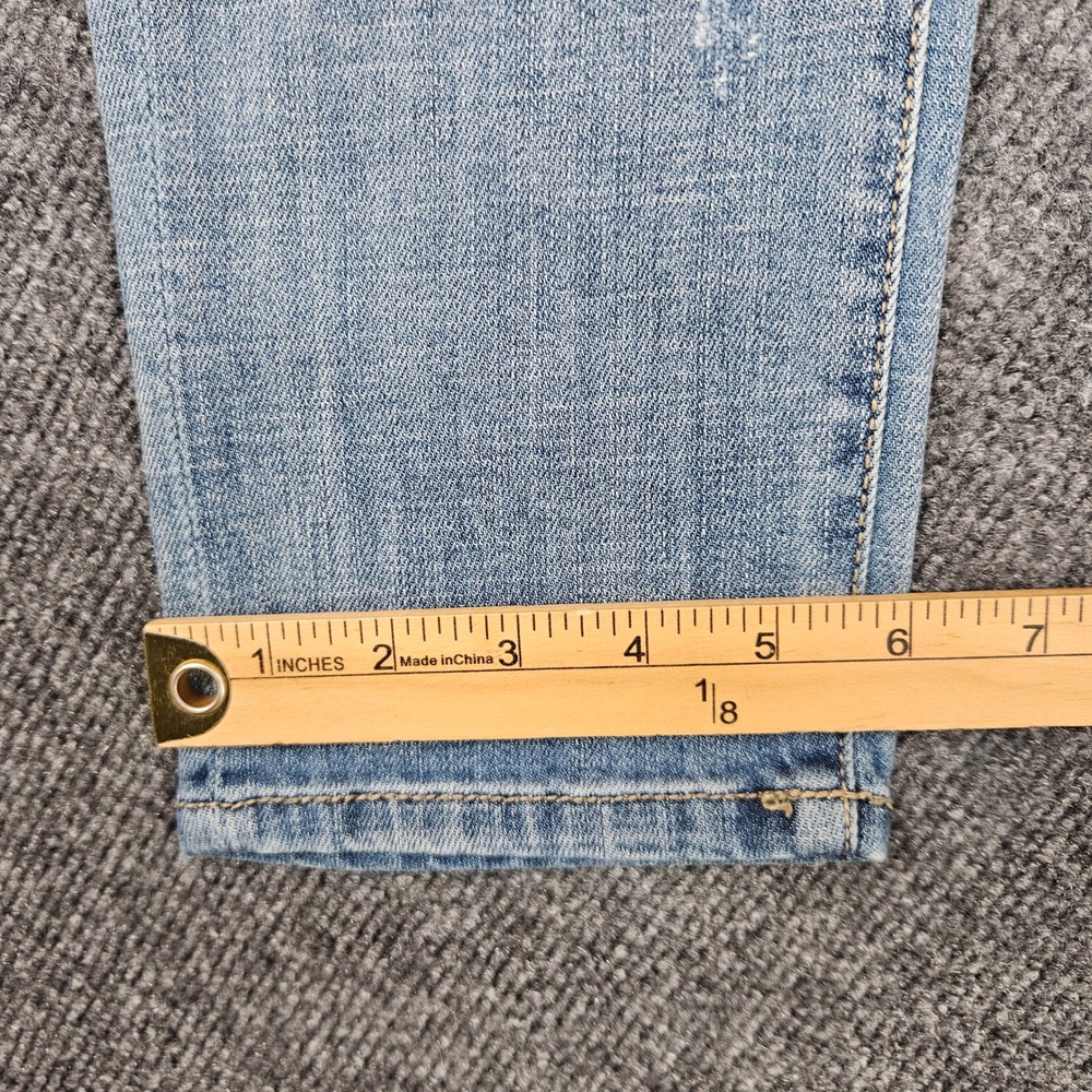 Buckle BKE Stella Relaxed Straight Jeans Women 26 Distressed Light Wash Mid Rise - Picture 7 of 11